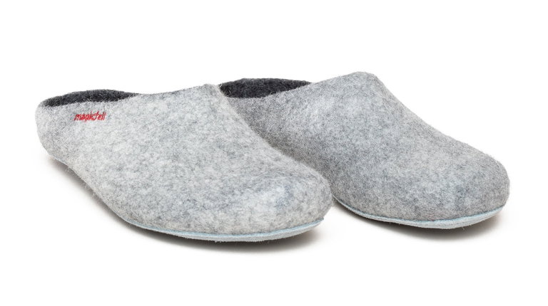 Gottstein Hausschuhe Magicfelt 701 (100% Wolle) hellgrau (Größe 43-46)